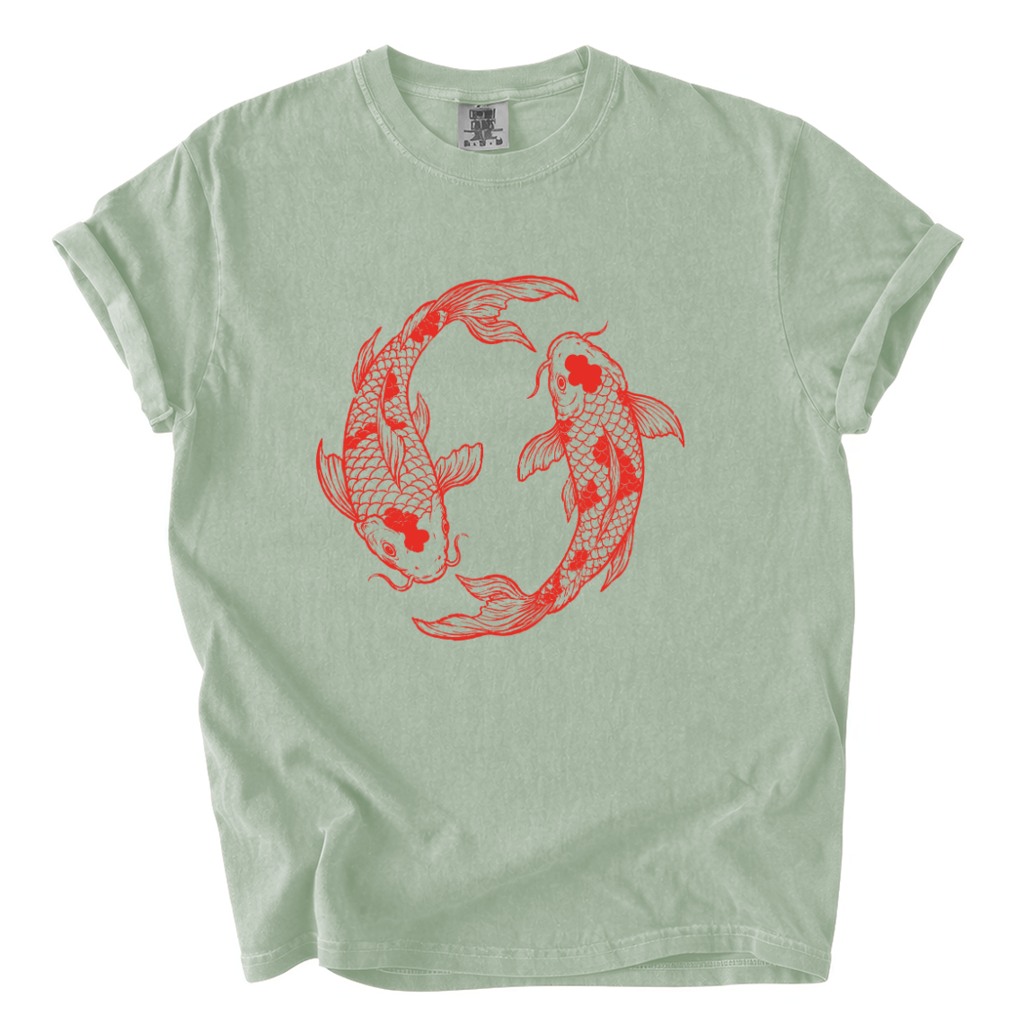 Koi Fish Yin Yang Shirt – Japanese Art Comfort Colors Graphic Tee