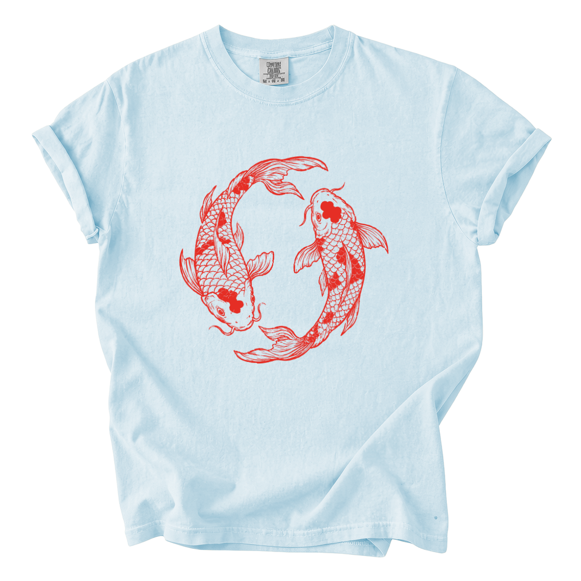 Koi Fish Yin Yang Shirt – Japanese Art Comfort Colors Graphic Tee