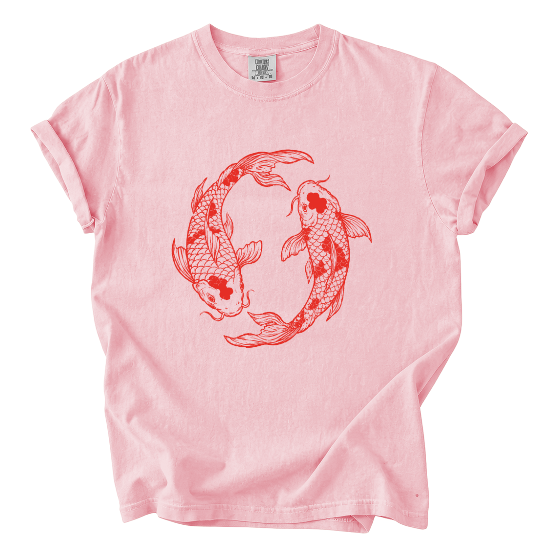 Koi Fish Yin Yang Shirt – Japanese Art Comfort Colors Graphic Tee