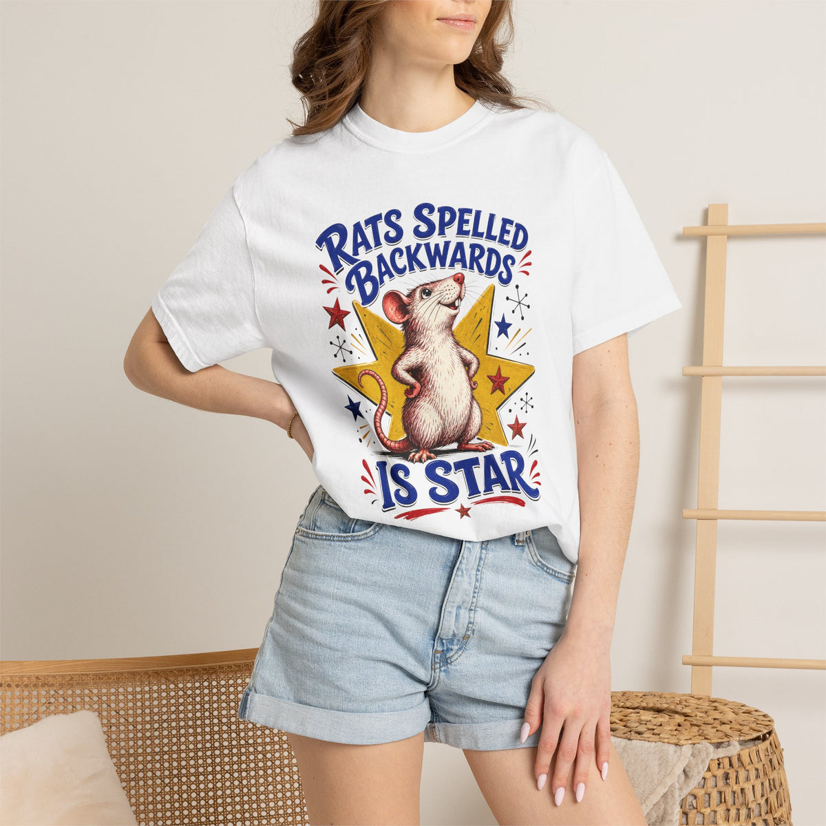 Rats Spelled Backwards Is Star Shirt – Funny Rat Comfort Colors Tee