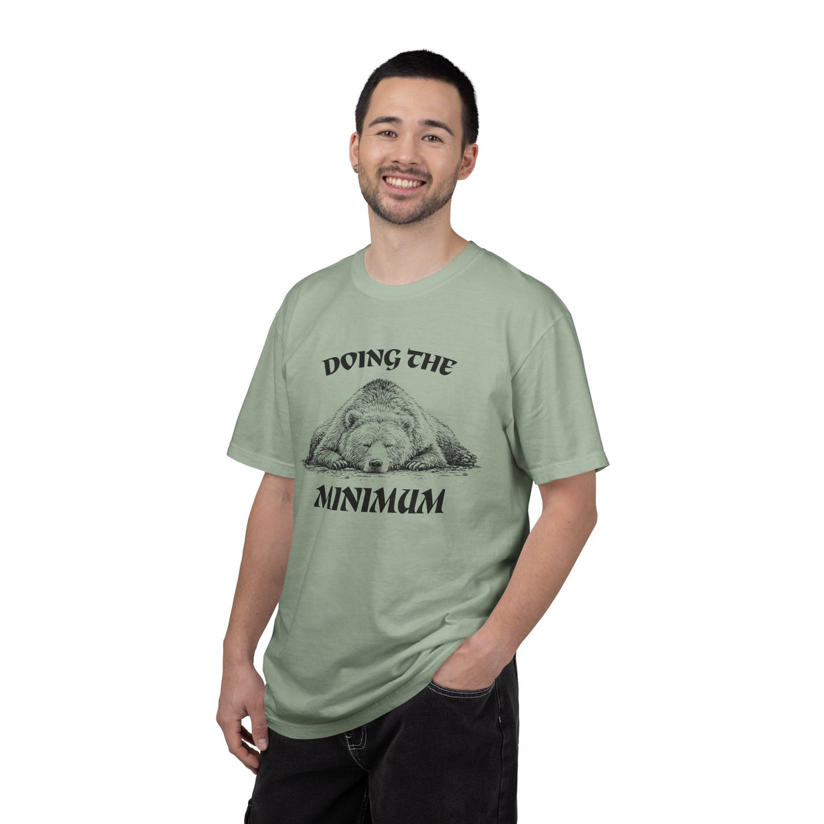 Doing the Bear Minimum Shirt – Funny Lazy Bear Comfort Colors Tee