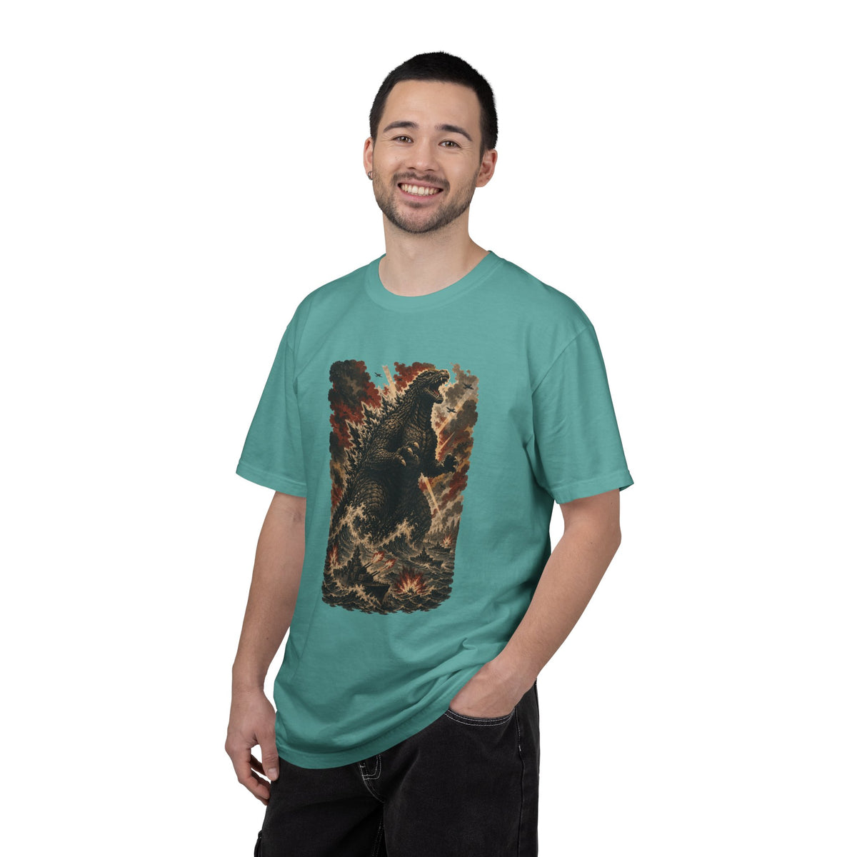 Godzilla Sea Battle Shirt – Colossal Kaiju Comfort Colors Graphic Tee