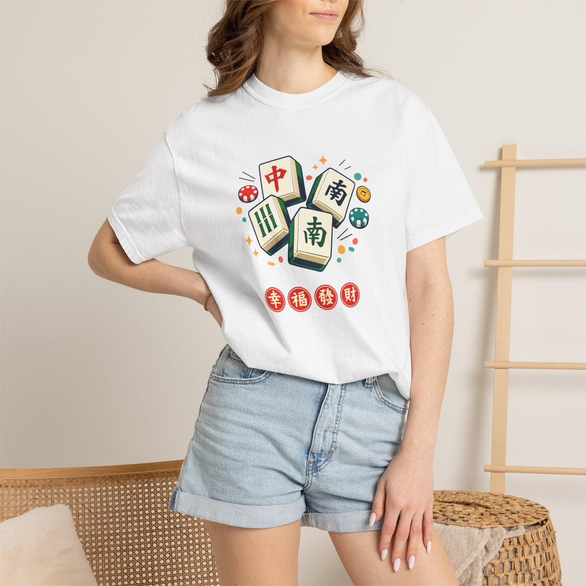 Mahjong Good Fortune Shirt – Colorful Mahjong Comfort Colors Graphic Tee