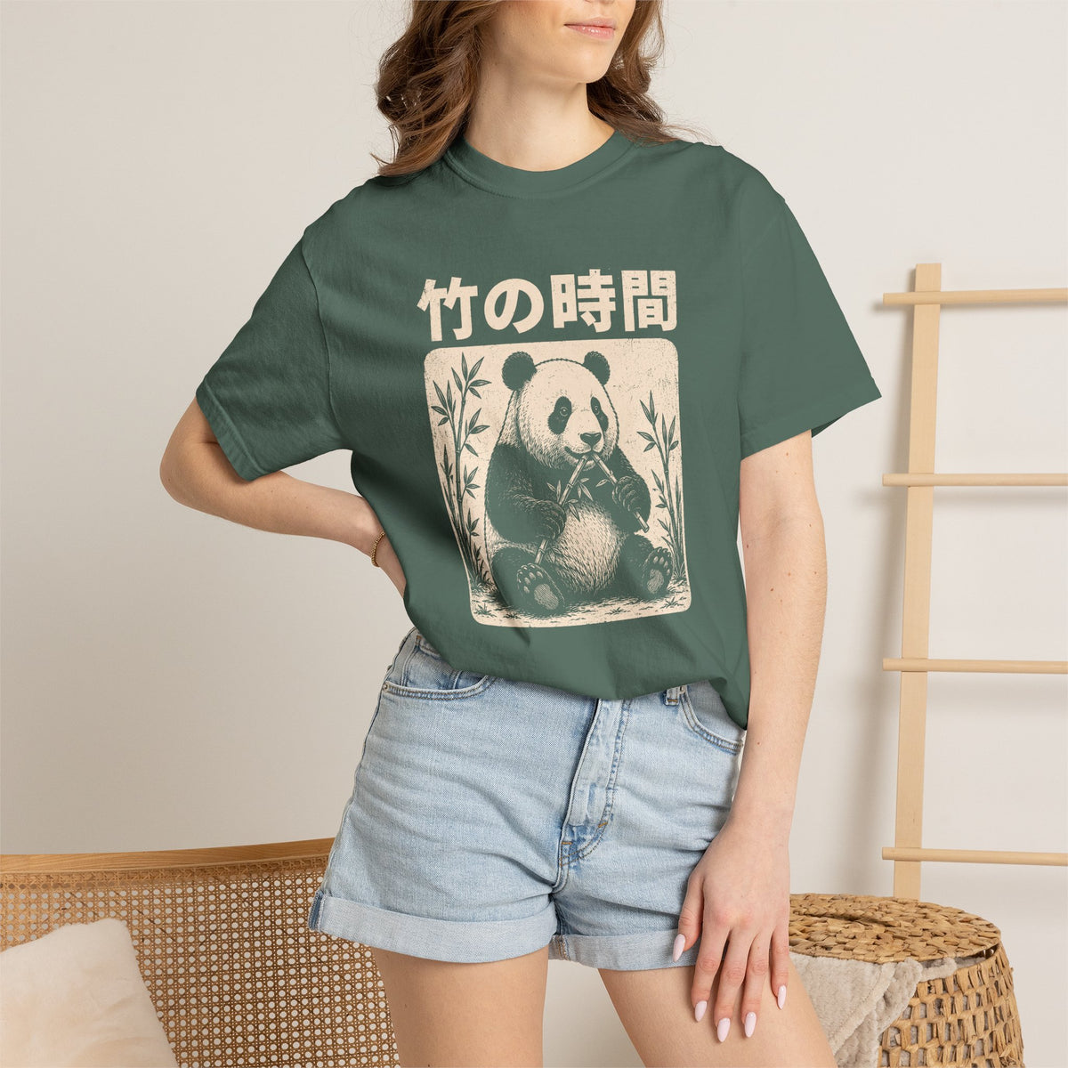 Bamboo Time Panda Shirt – Japanese Panda Comfort Colors Graphic Tee